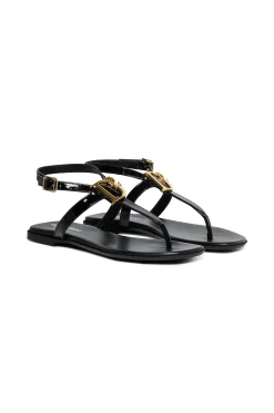 DSQUARED2 Sandali infradito in pelle D2 Statement | Sandali E Ciabatte | Ciabatte E Sandali