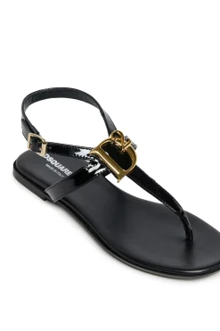 DSQUARED2 Sandali infradito in pelle D2 Statement | Sandali E Ciabatte | Ciabatte E Sandali