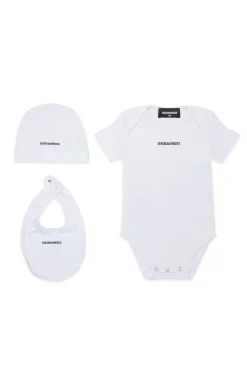 DSQUARED2 Set nascita corto con logo | Tute E Baby Set