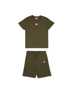 DIESEL Set t-shirt e bermuda in jersey con logo D | Bambino Tute | Tute