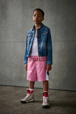 DSQUARED2 Shorts basket con Canadian Leaf | Bambino Shorts | Activewear