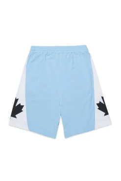 DSQUARED2 Shorts basket con Canadian Leaf | Bambino Shorts | Activewear