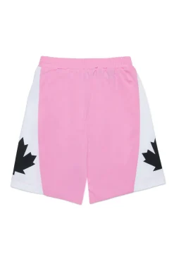 DSQUARED2 Shorts basket con Canadian Leaf | Bambino Shorts | Activewear