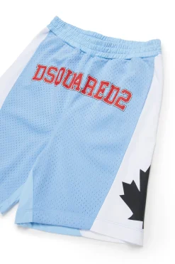 DSQUARED2 Shorts basket con Canadian Leaf | Bambino Shorts | Activewear