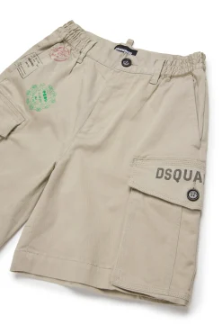 DSQUARED2 Shorts cargo con grafica Passport | Bambino Shorts