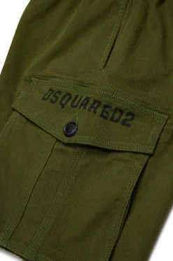 DSQUARED2 Shorts cargo con grafica Passport | Bambino Shorts