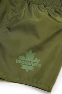 DSQUARED2 Shorts con Maple Leaf | Bambino Moda Mare | Swimwear