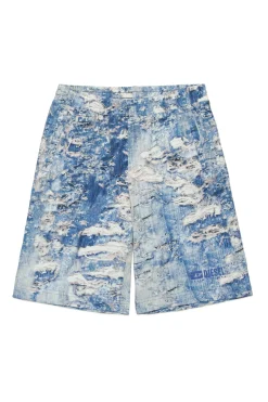 DIESEL Shorts con stampa effetto denim strappato | Bambino Shorts