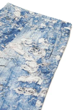 DIESEL Shorts con stampa effetto denim strappato | Bambino Shorts