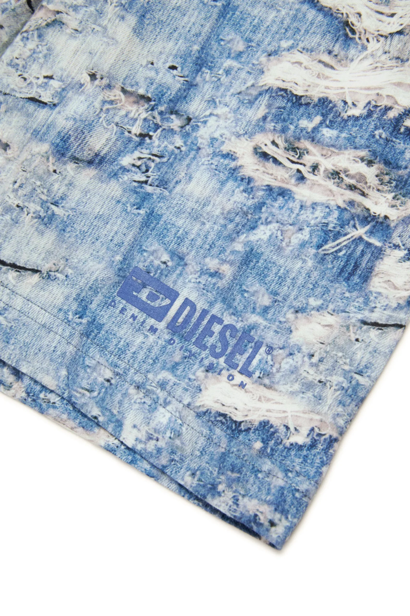 DIESEL Shorts con stampa effetto denim strappato | Bambino Shorts