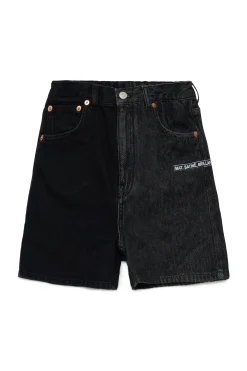 MM6 MAISON MARGIELA Shorts in denim bicolor con lettering | Bambino Shorts | Denim-Mania