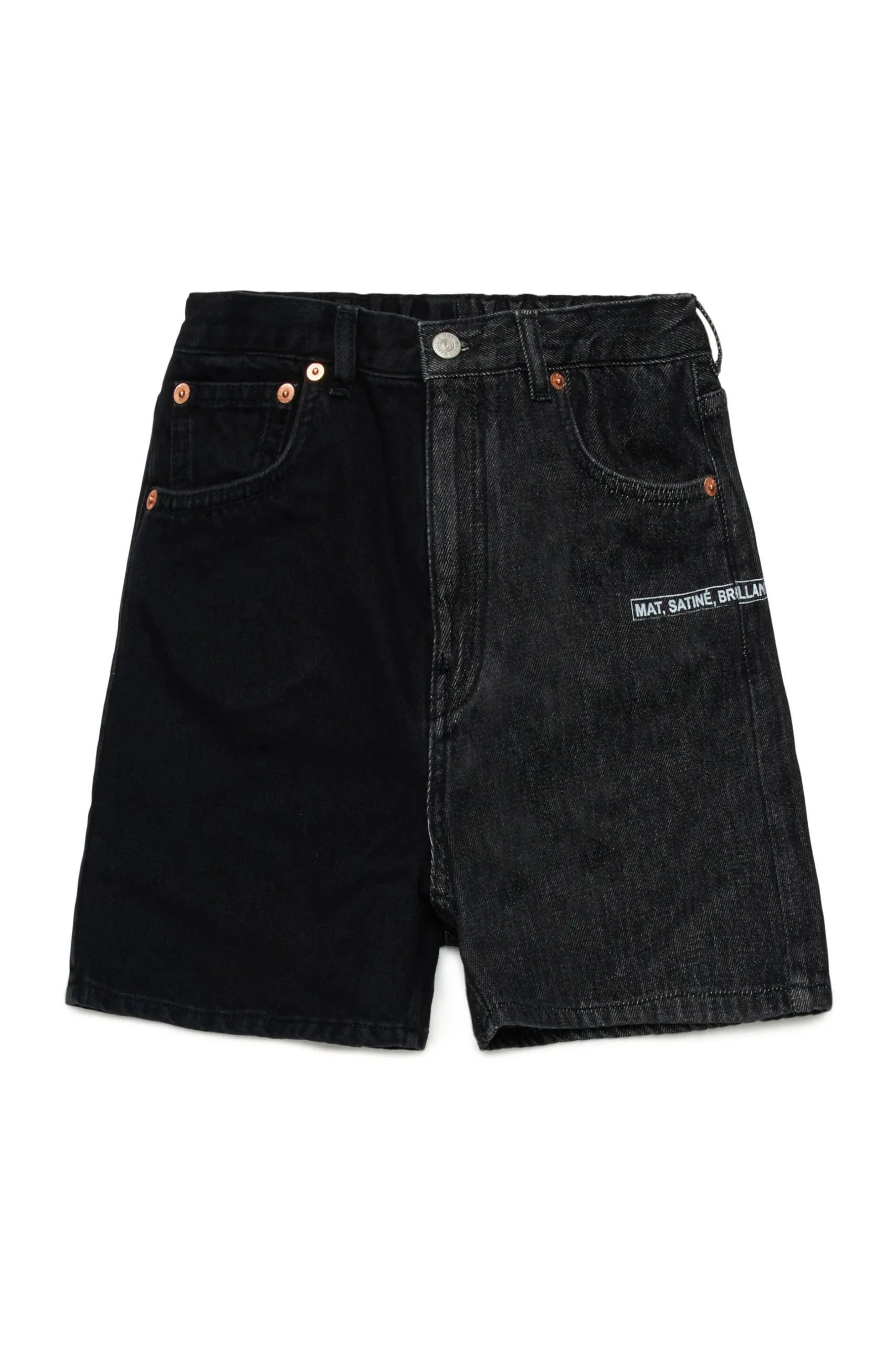 MM6 MAISON MARGIELA Shorts in denim bicolor con lettering | Bambino Shorts | Denim-Mania