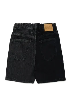 MM6 MAISON MARGIELA Shorts in denim bicolor con lettering | Bambino Shorts | Denim-Mania