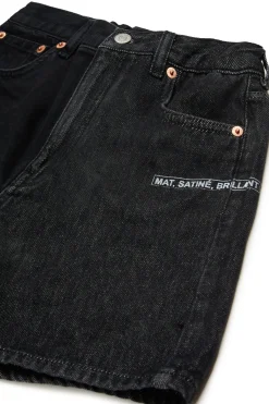 MM6 MAISON MARGIELA Shorts in denim bicolor con lettering | Bambino Shorts | Denim-Mania