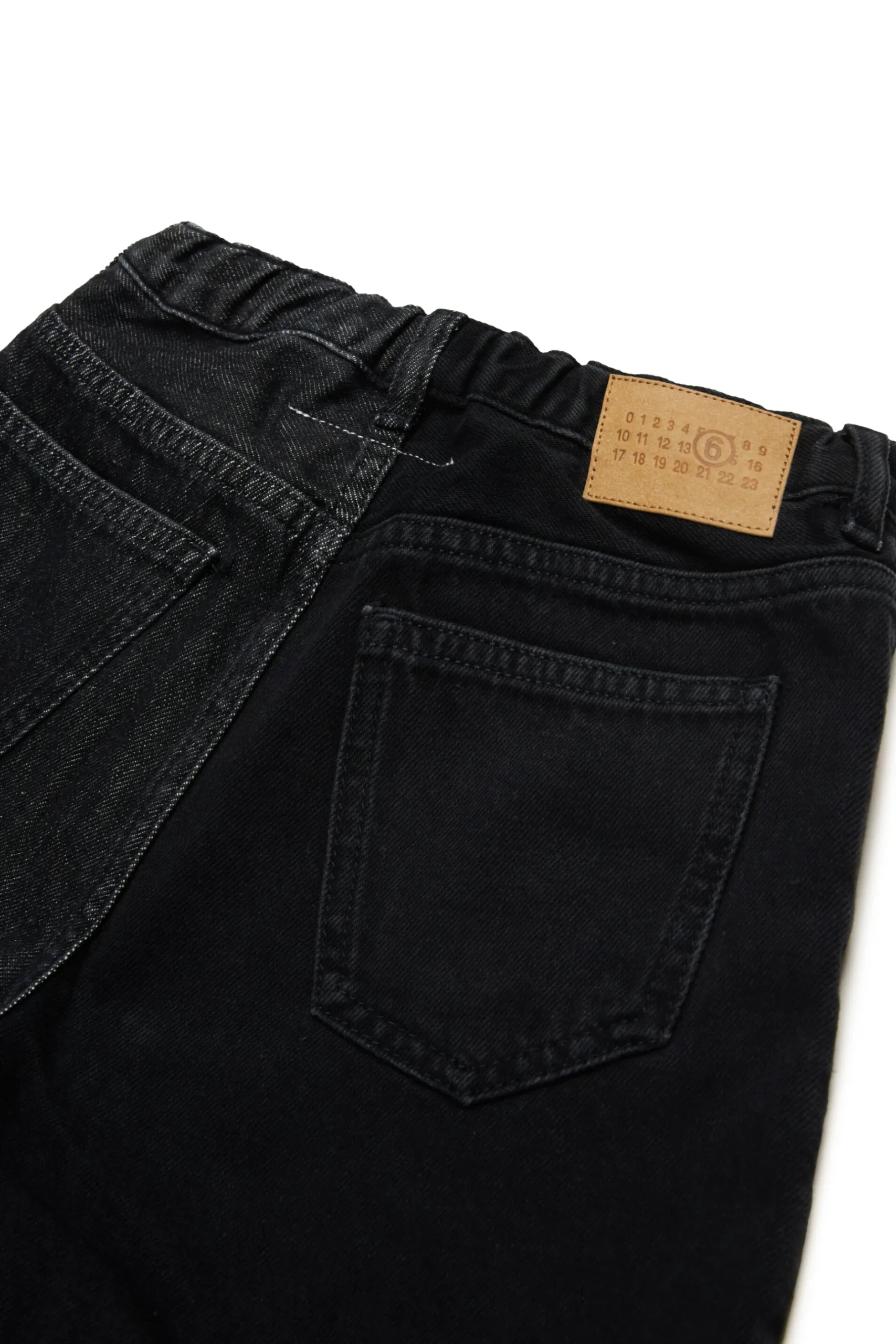 MM6 MAISON MARGIELA Shorts in denim bicolor con lettering | Bambino Shorts | Denim-Mania