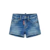DSQUARED2 Shorts in denim blu medio con abrasioni | Bambino Denim-Mania | Denim-Mania