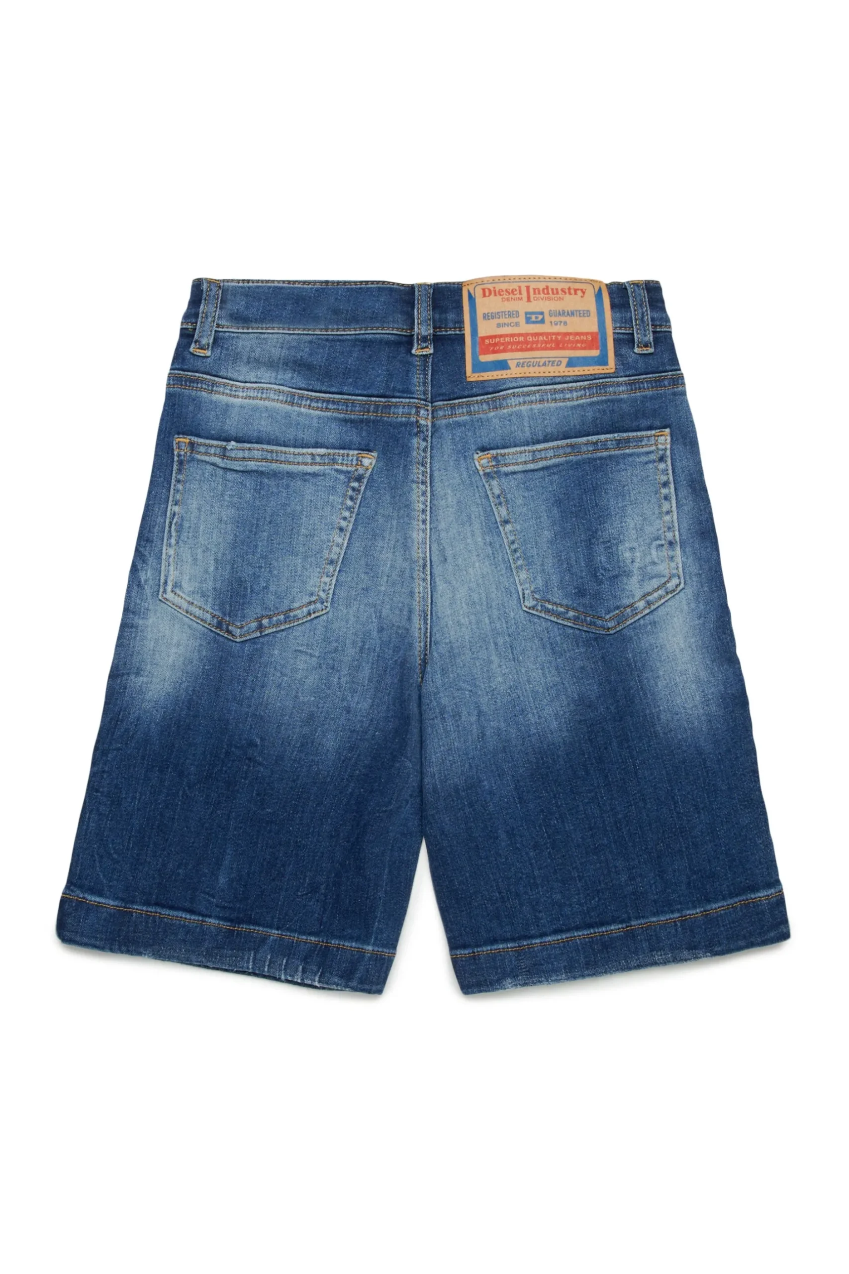 DIESEL Shorts in denim blu medio con strappi | Bambino Shorts