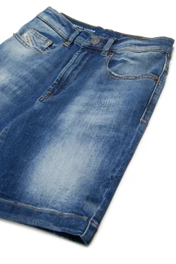 DIESEL Shorts in denim blu medio con strappi | Bambino Shorts