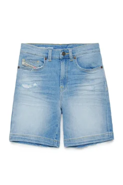 DIESEL Shorts in denim chiaro con abrasioni | Bambino Shorts