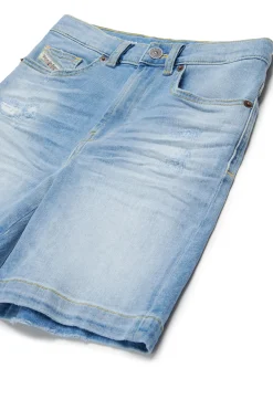 DIESEL Shorts in denim chiaro con abrasioni | Bambino Shorts