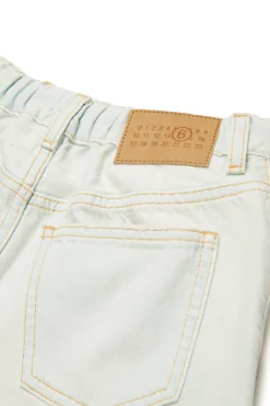 MM6 MAISON MARGIELA Shorts in denim chiaro effetto vissuto | Bambino Shorts | Denim-Mania