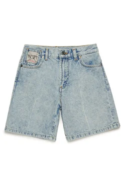 N°21 Shorts in denim effetto marmorizzato | Bambino Shorts | Shorts