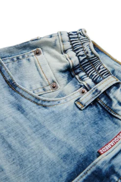 DSQUARED2 Shorts in denim effetto marmorizzato | Bambino Denim-Mania | Denim-Mania