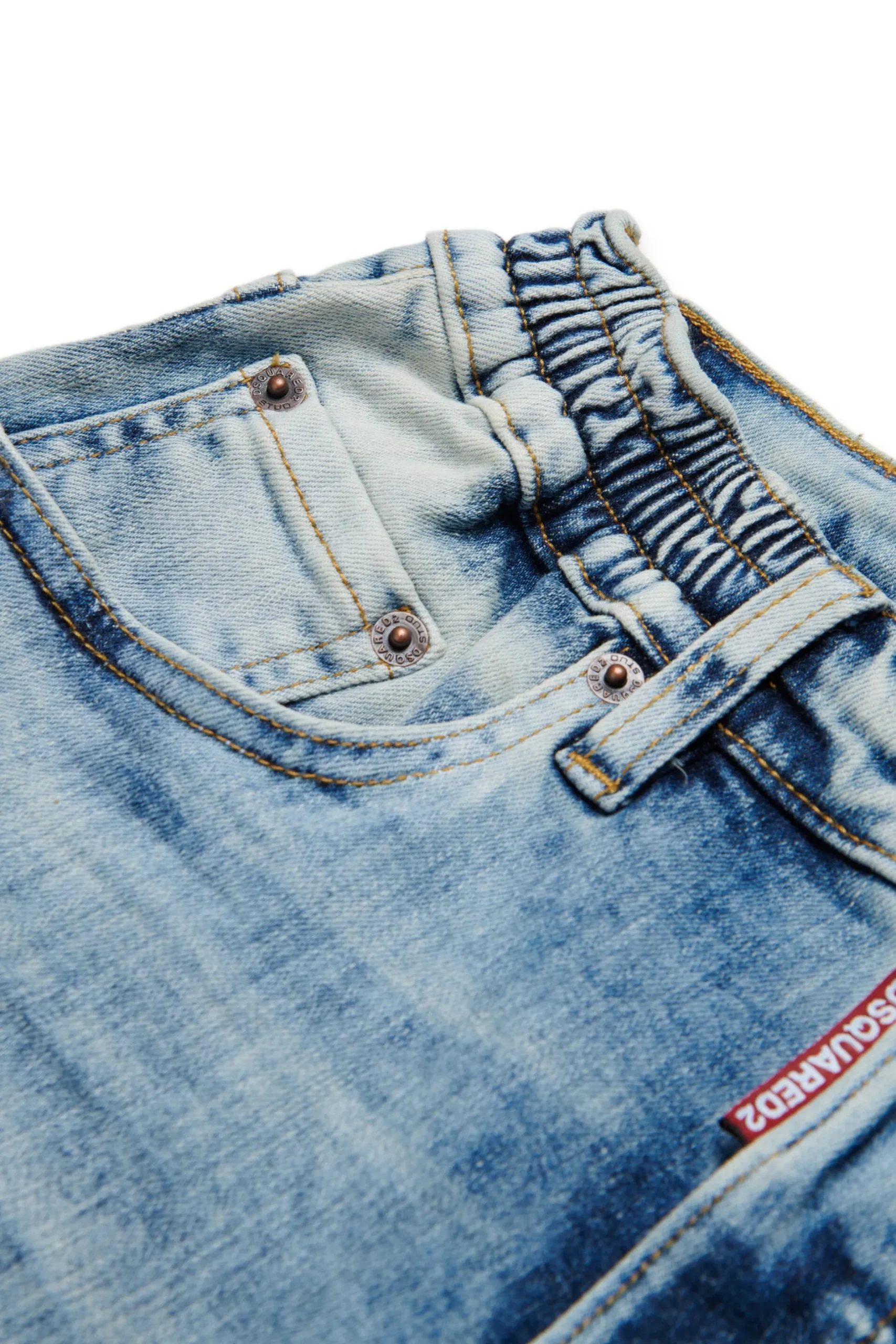 DSQUARED2 Shorts in denim effetto marmorizzato | Bambino Denim-Mania | Denim-Mania