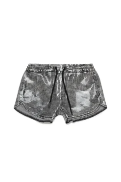 DIESEL Shorts in denim nero con paillettes | Shorts