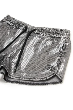 DIESEL Shorts in denim nero con paillettes | Shorts