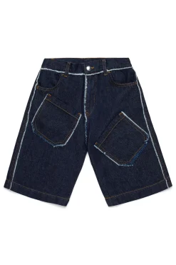 MARNI Shorts in denim scuro con dettagli sfrangiati | Bambino Shorts | Shorts