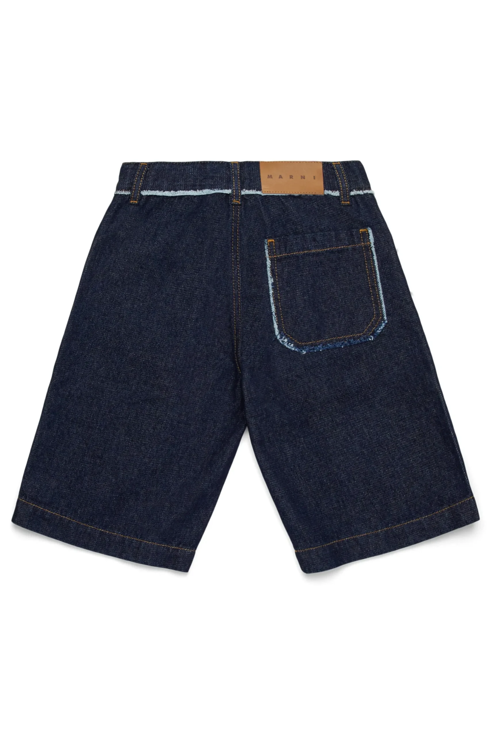MARNI Shorts in denim scuro con dettagli sfrangiati | Bambino Shorts | Shorts