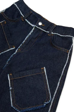 MARNI Shorts in denim scuro con dettagli sfrangiati | Bambino Shorts | Shorts
