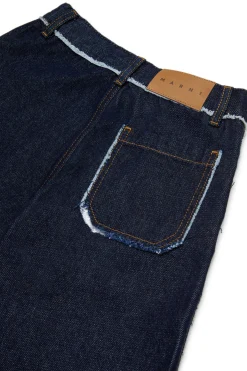 MARNI Shorts in denim scuro con dettagli sfrangiati | Bambino Shorts | Shorts