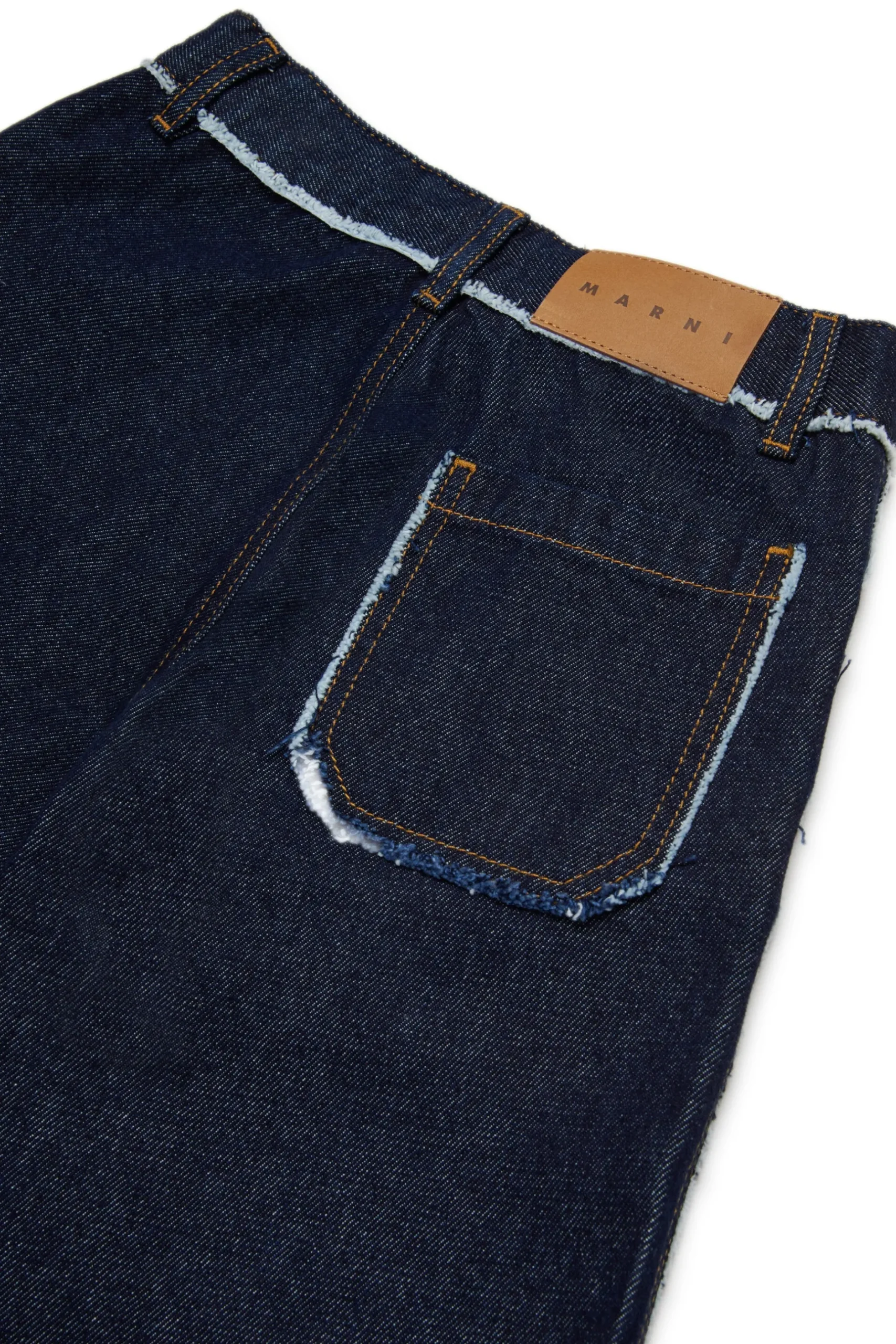 MARNI Shorts in denim scuro con dettagli sfrangiati | Bambino Shorts | Shorts