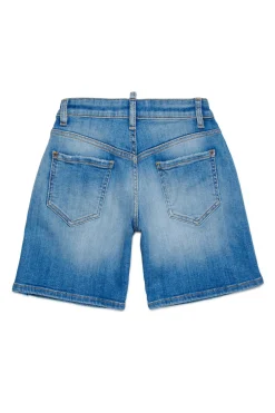 DSQUARED2 Shorts in denim sfumato con tape | Bambino Shorts | Shorts