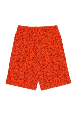 N°21 Shorts in felpa allover Glitch | Bambino Shorts