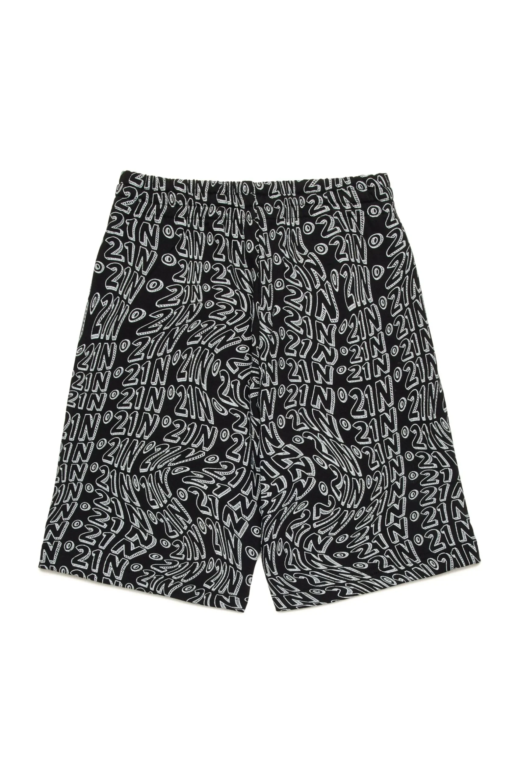 N°21 Shorts in felpa allover Glitch | Bambino Shorts