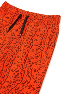 N°21 Shorts in felpa allover Glitch | Bambino Shorts