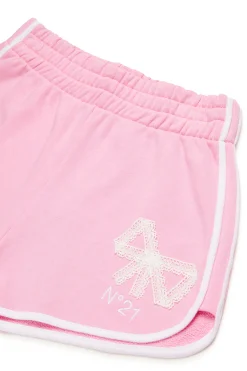 N°21 Shorts in felpa con fiocchi in pizzo | Bambino Shorts | Activewear