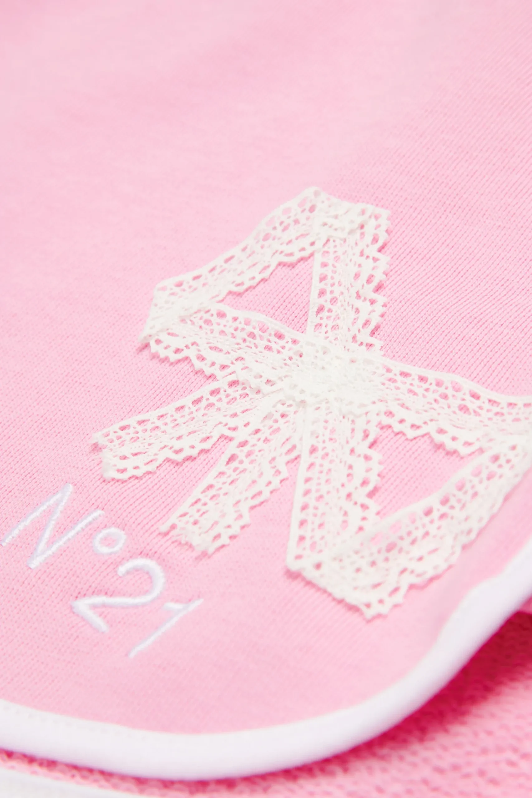 N°21 Shorts in felpa con fiocchi in pizzo | Bambino Shorts | Activewear