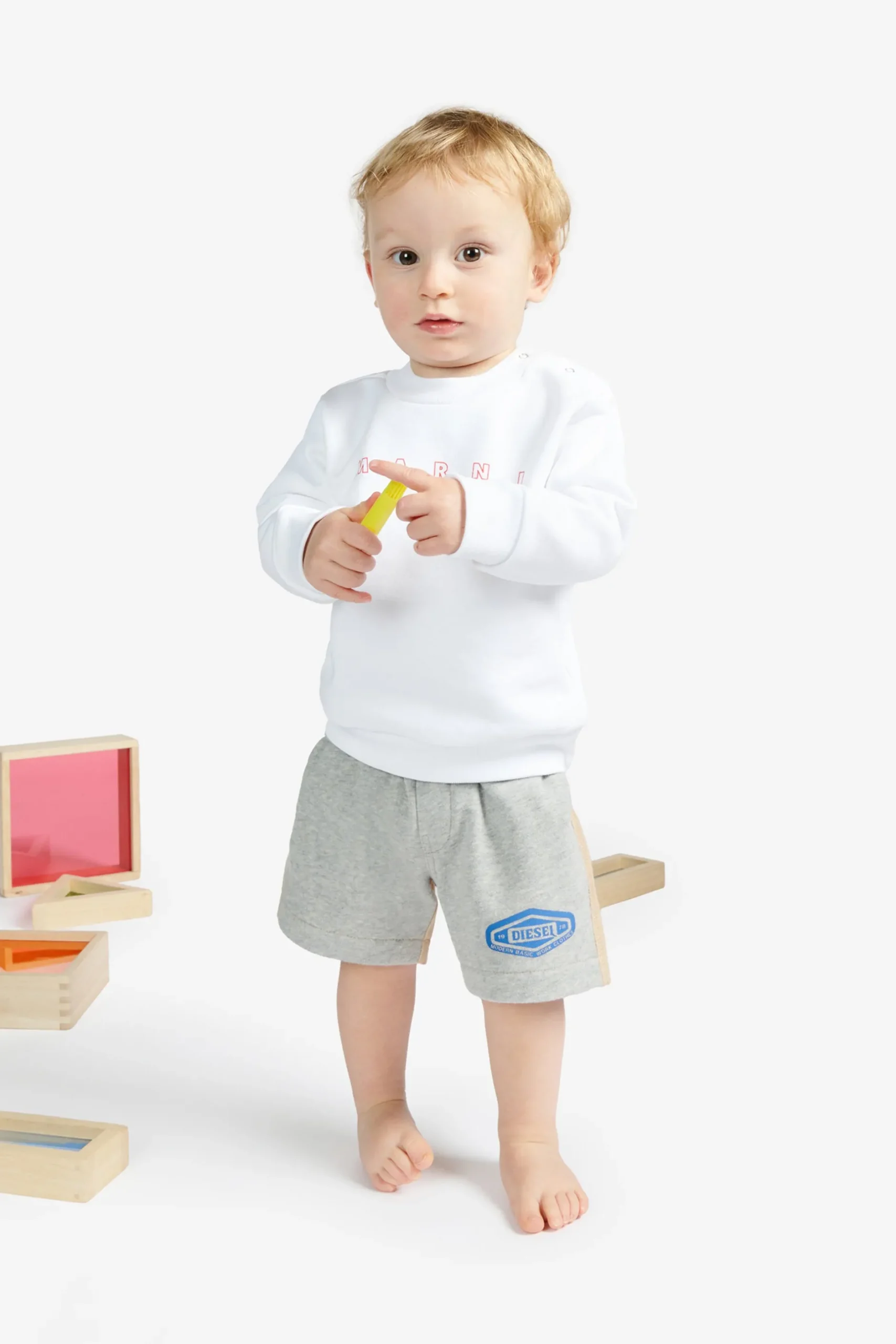 DIESEL Shorts in felpa con inserti colorblock | Bambino Activewear | Activewear