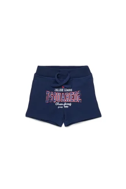 DSQUARED2 Shorts in felpa con stampa college | Bambino Activewear | Activewear