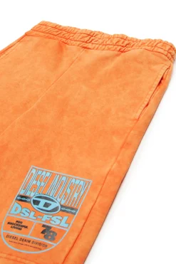 DIESEL Shorts in felpa marmorizzata con scudetto | Bambino Shorts