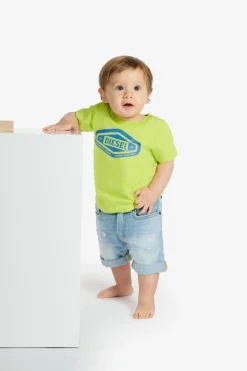 DIESEL Shorts in jeans chiaro con abrasioni | Bambino Denim-Mania | Denim-Mania