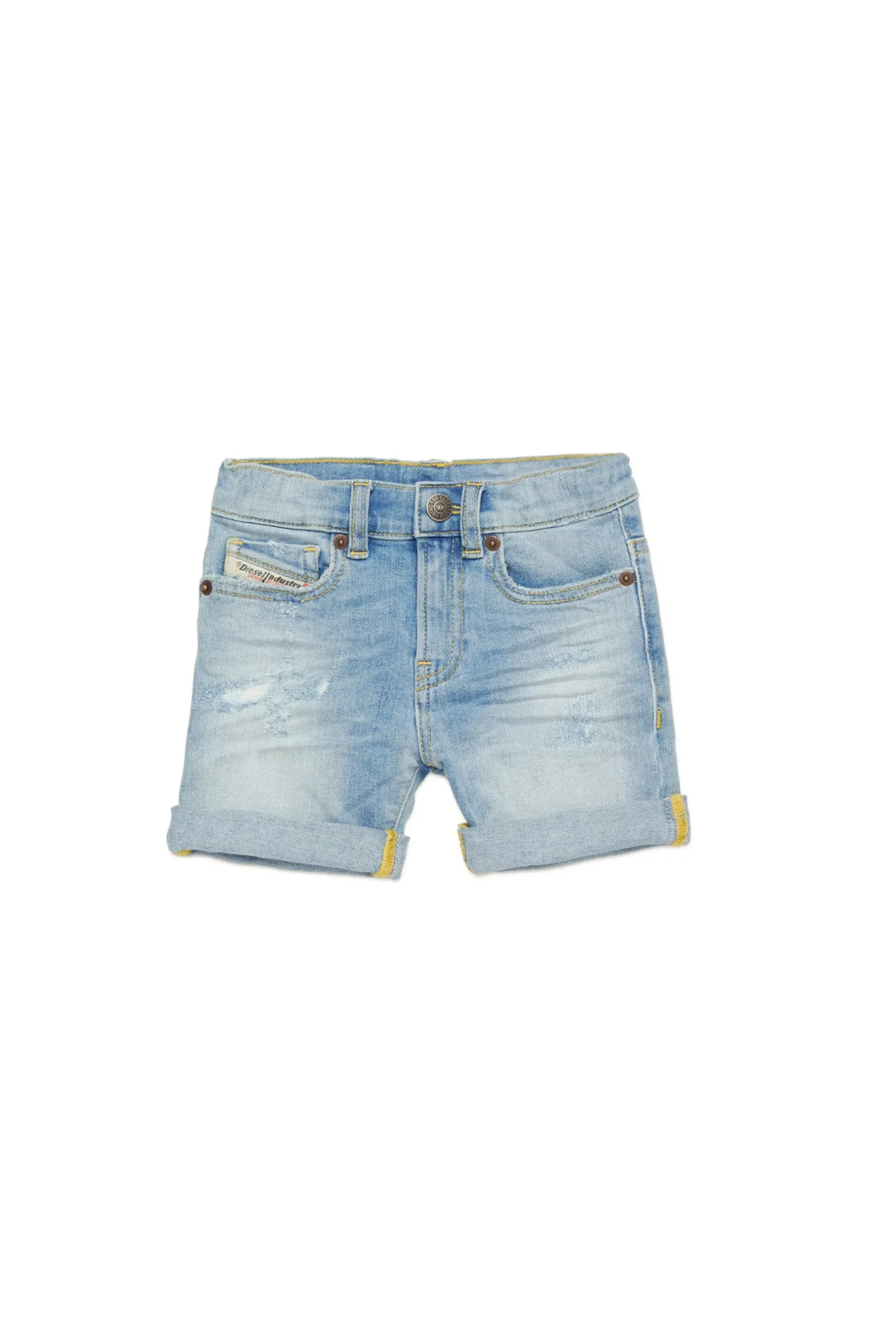 DIESEL Shorts in jeans chiaro con abrasioni | Bambino Denim-Mania | Denim-Mania