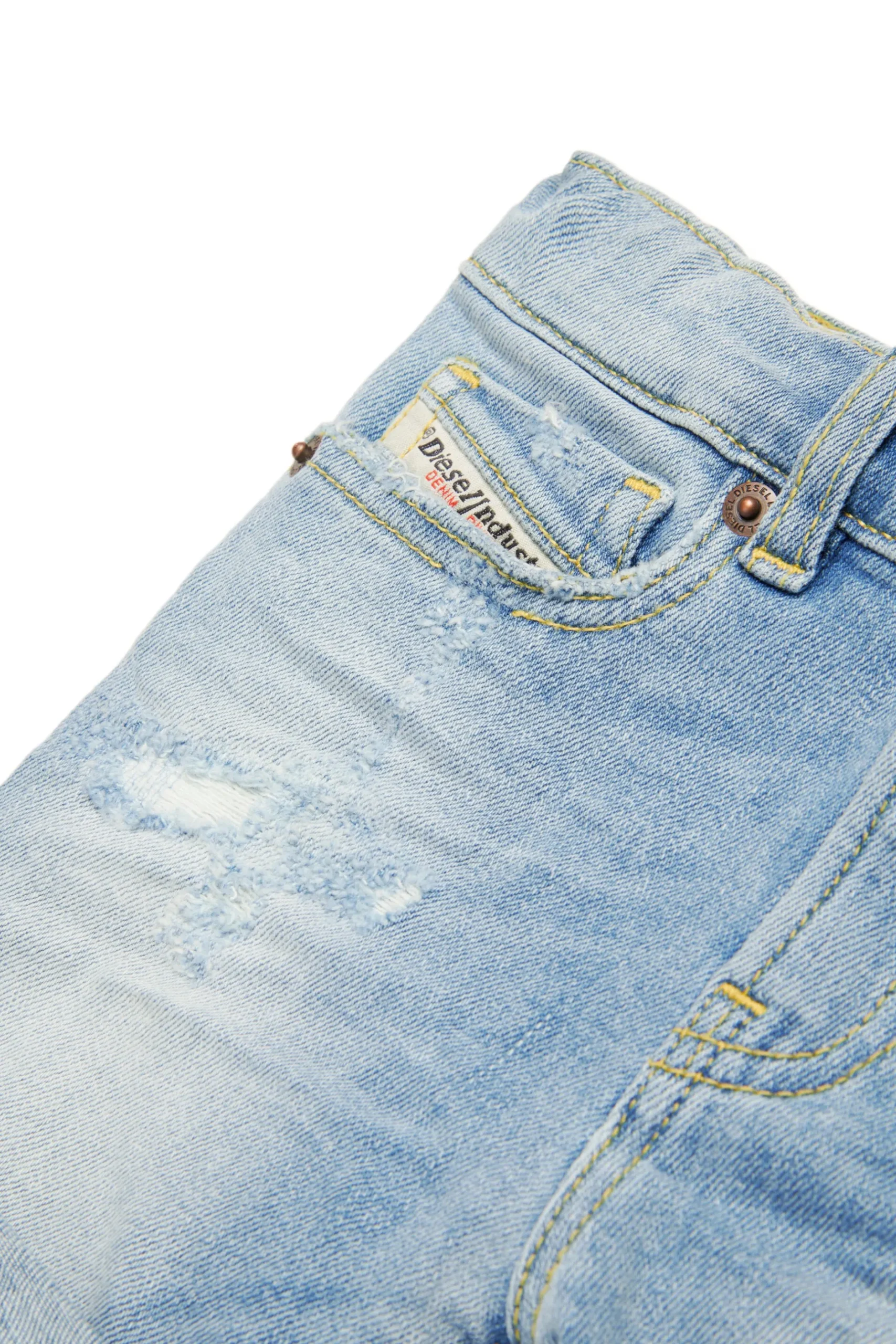 DIESEL Shorts in jeans chiaro con abrasioni | Bambino Denim-Mania | Denim-Mania