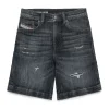 DIESEL Shorts in JoggJeans® nero effetto used | Bambino Shorts