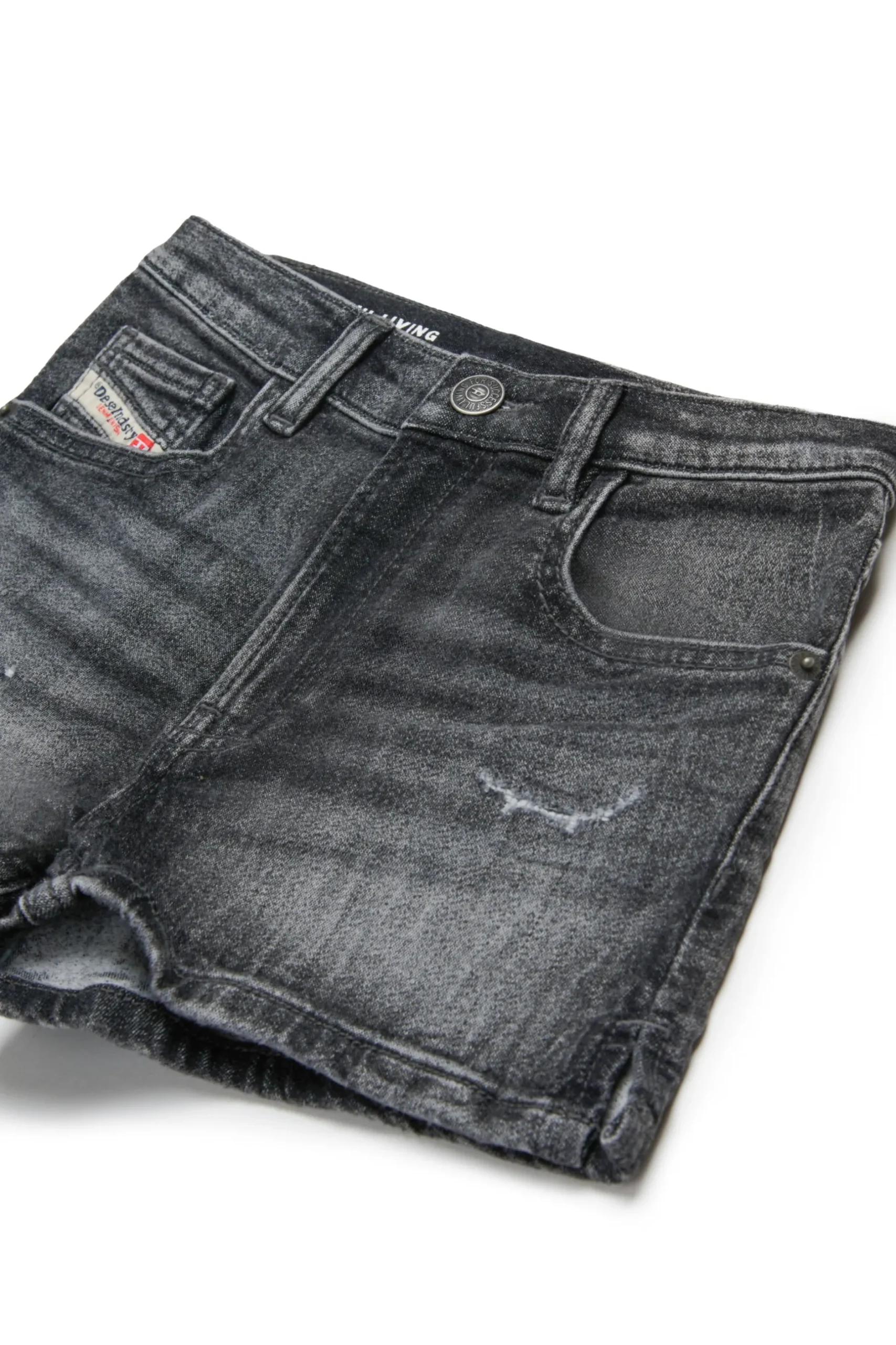 DIESEL Shorts in JoggJeans® nero effetto used | Shorts