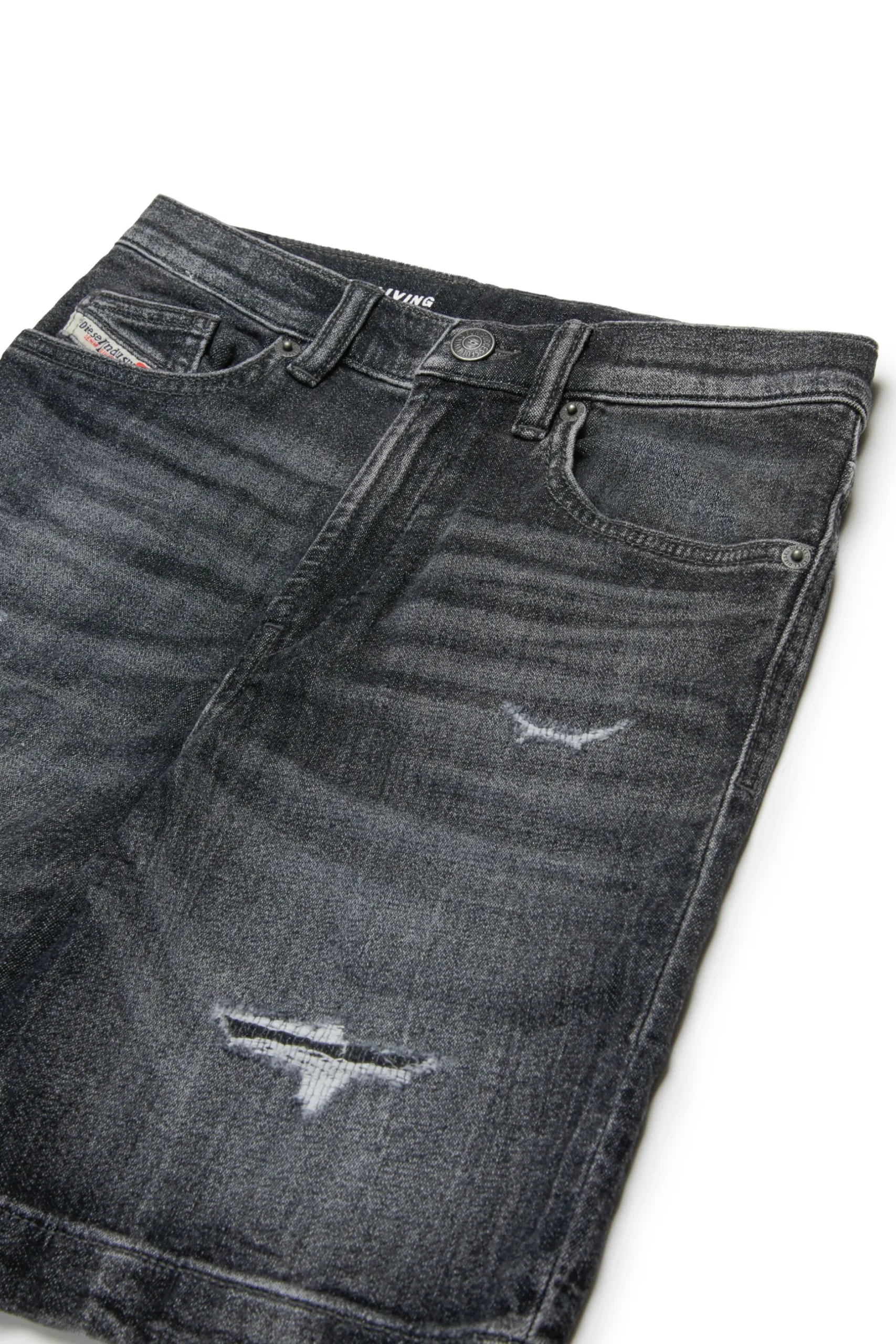 DIESEL Shorts in JoggJeans® nero effetto used | Bambino Shorts